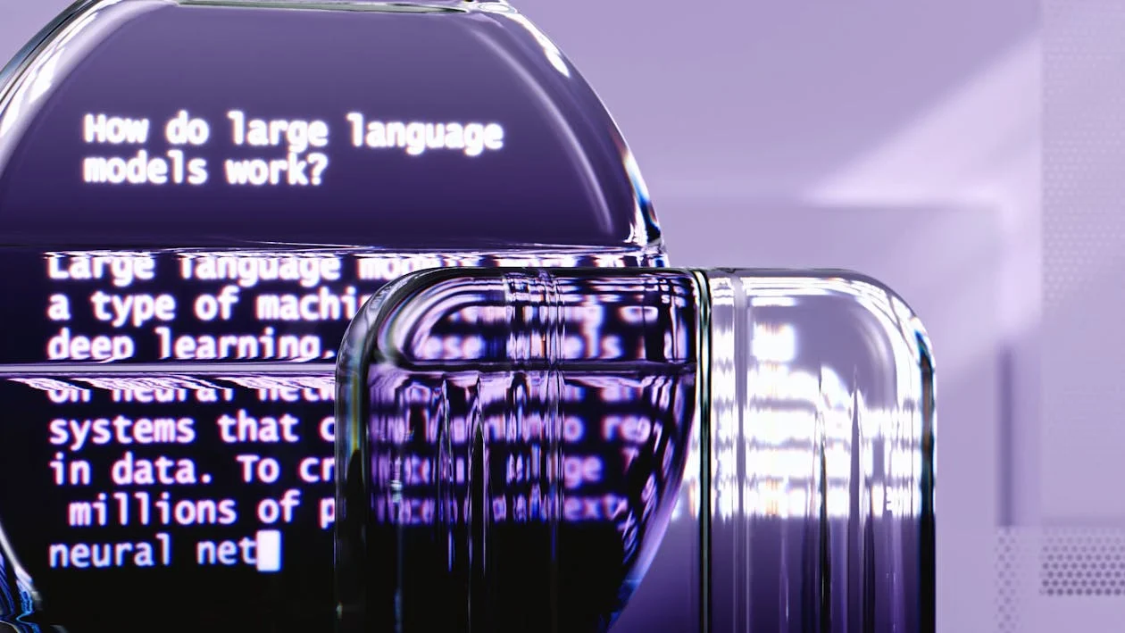Abstract large language model visualization from Google DeepMind — how context and methodology combine in an AI system