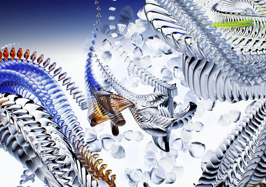Abstract AI visualization of converging data streams, representing how to stop being the bottleneck in your business by routing work through a system instead of one person